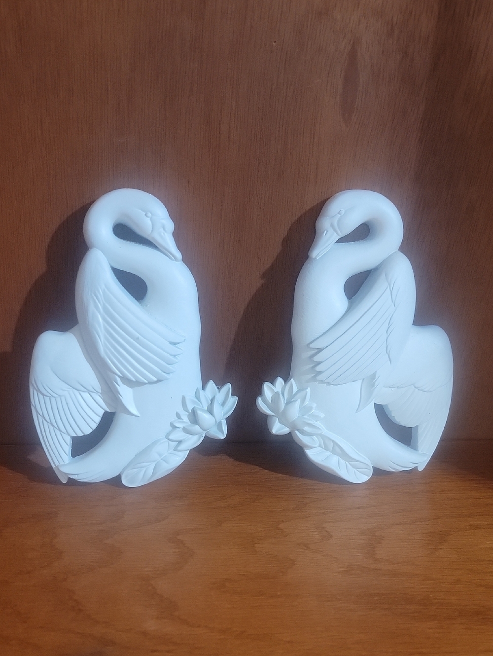 Miller Studio 1989 White Ceramic Swan Figures